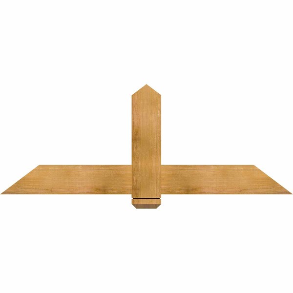 Ekena Millwork Eugene Rough Sawn Timber Gable Bracket, Western Red Cedar, 60"W x 22"H x 2"D x 6"F, 9/12 Pitch GBW060X22X0206EUG00RWR - main
